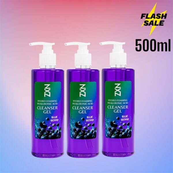 Pack of 3 Hydro Foaming Hyaluronic Acid Cleanser Gel 500ml